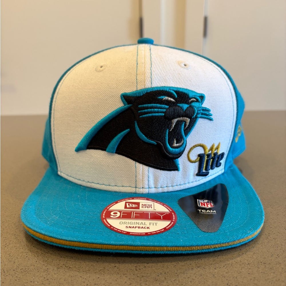 Carolina Panthers Miller Lite 9FIFTY Snapback Hat by New Era - NFL Team Headwear